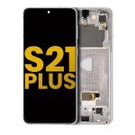 Samsung Galaxy S21 Plus İle Uyumlu İçin Çerçeveli ekran 5G Orijinal (Phantom Silver)  Orijinal Ekranı