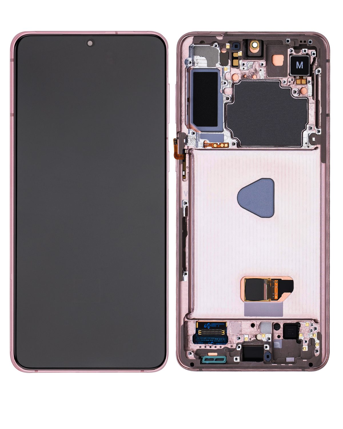 Samsung Galaxy S21 Plus İle Uyumlu İçin Çerçeveli ekran 5G Orijinal (Phantom Violet Pembe Altın)  Orijinal Ekranı - Görsel 2