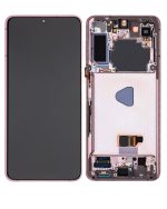 Samsung Galaxy S21 Plus İle Uyumlu İçin Çerçeveli ekran 5G Orijinal (Phantom Violet Pembe Altın)  Orijinal Ekranı - Görsel 2