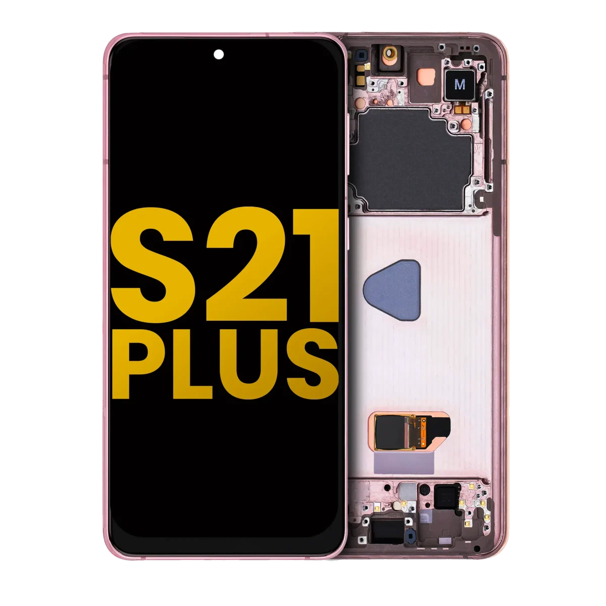 Samsung Galaxy S21 Plus İle Uyumlu İçin Çerçeveli ekran 5G Orijinal (Phantom Violet Pembe Altın)  Orijinal Ekranı