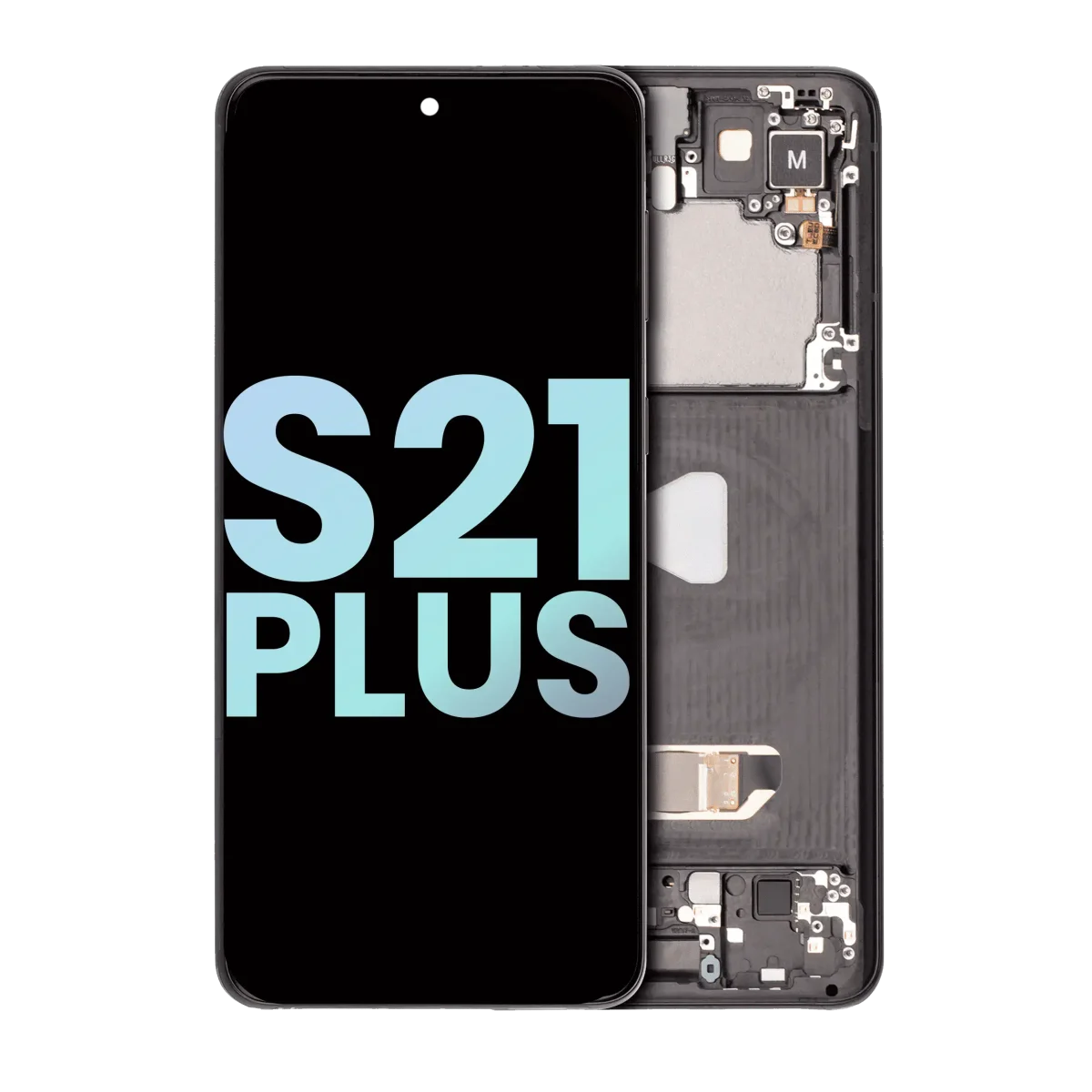 Samsung Galaxy S21 Plus İle Uyumlu İçin Çerçeveli ekran 5G (Service Pack) (Phantom Black)  Orijinal Ekranı Uyumlu - Görsel 2