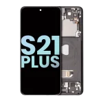 Samsung Galaxy S21 Plus İle Uyumlu İçin Çerçeveli ekran 5G (Service Pack) (Phantom Black)  Orijinal Ekranı Uyumlu - Görsel 2