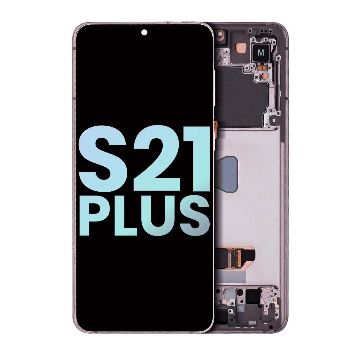 Samsung Galaxy S21 Plus İle Uyumlu İçin Çerçeveli ekran 5G (Service Pack) (Phantom Violet Pink Gold)  Orijinal Ekranı - Görsel 2