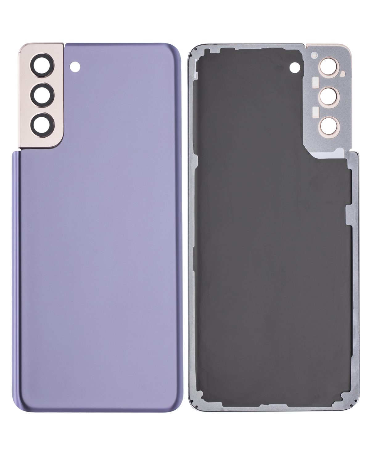 Samsung Galaxy S21 Plus İle Uyumlu Kamera Lensli Arka Kapak Camı  (Phantom Violet) - Görsel 2