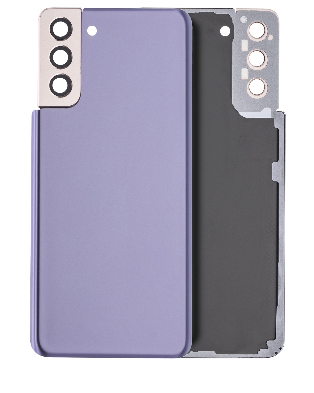 Samsung Galaxy S21 Plus İle Uyumlu Kamera Lensli Arka Kapak Camı  (Phantom Violet)