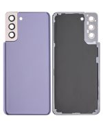 Samsung Galaxy S21 Plus İle Uyumlu (Service Pack) (Phantom Violet) Kamera Lensli Arka Kapak Camı - Görsel 2