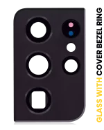 Samsung Galaxy S21 Ultra İle Uyumlu 5G (Phantom Black) Kapaklı Arka Kamera Lensi Çerçeveli Halkalı - Görsel 6