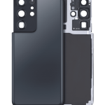Samsung Galaxy S21 Ultra İle Uyumlu Arka Kapak Camı Kamera Lensiyle  (Aftermarket Plus) (Phantom Navy)