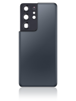 Samsung Galaxy S21 Ultra İle Uyumlu Arka Kapak Camı Kamera Lensiyle  (Aftermarket Plus) (Phantom Navy) - Görsel 3