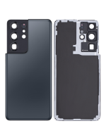 Samsung Galaxy S21 Ultra İle Uyumlu Arka Kapak Camı Kamera Lensiyle  (Aftermarket Plus) (Phantom Navy) - Görsel 4