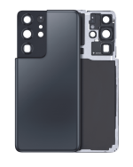 Samsung Galaxy S21 Ultra İle Uyumlu Arka Kapak Camı Kamera Lensiyle  (Aftermarket Plus) (Phantom Navy) - Görsel 8