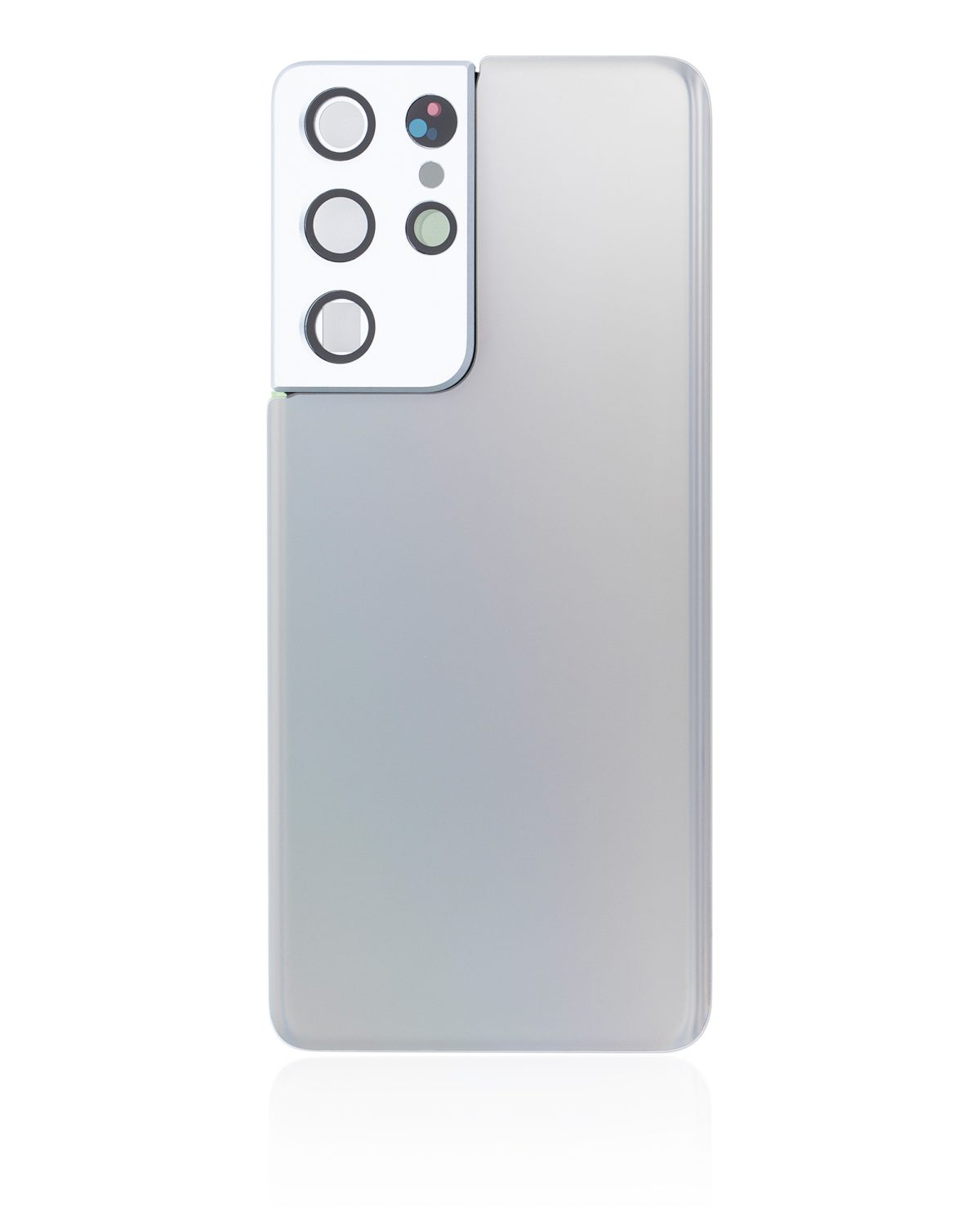Samsung Galaxy S21 Ultra İle Uyumlu Arka Kapak Camı Kamera Lensiyle  (Aftermarket Plus) (Phantom Silver) - Görsel 3