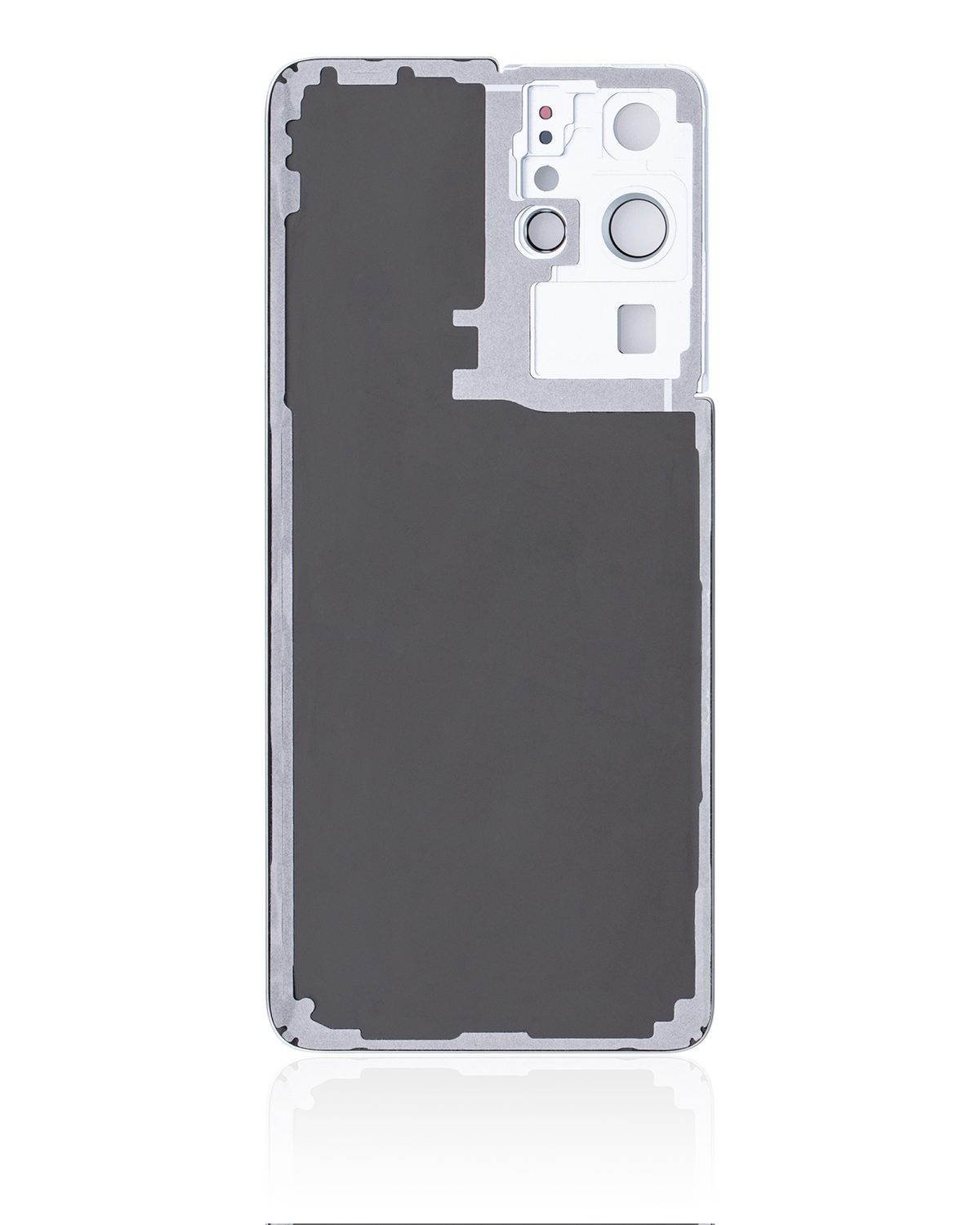 Samsung Galaxy S21 Ultra İle Uyumlu Arka Kapak Camı Kamera Lensiyle  (Aftermarket Plus) (Phantom Silver) - Görsel 4