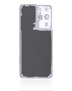 Samsung Galaxy S21 Ultra İle Uyumlu Arka Kapak Camı Kamera Lensiyle  (Aftermarket Plus) (Phantom Silver) - Görsel 4