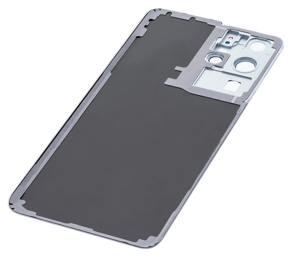 Samsung Galaxy S21 Ultra İle Uyumlu Arka Kapak Camı Kamera Lensiyle  (Aftermarket Plus) (Phantom Silver) - Görsel 5