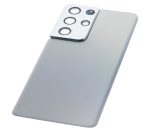 Samsung Galaxy S21 Ultra İle Uyumlu Arka Kapak Camı Kamera Lensiyle  (Aftermarket Plus) (Phantom Silver) - Görsel 9