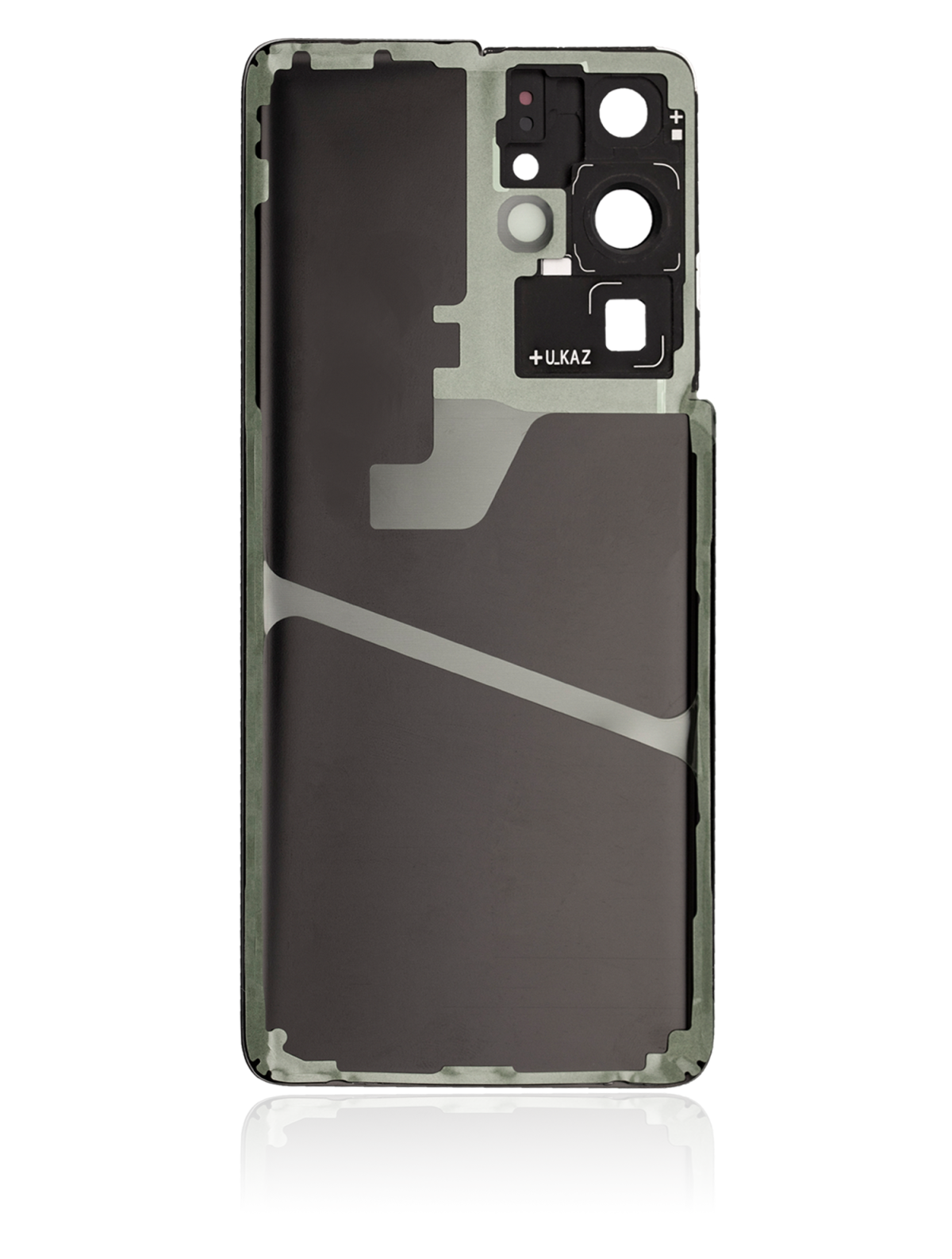Samsung Galaxy S21 Ultra İle Uyumlu Arka Kapak Camı Kamera Lensiyle  (Aftermarket Plus) (Phantom Siyah) - Görsel 2