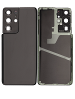 Samsung Galaxy S21 Ultra İle Uyumlu Arka Kapak Camı Kamera Lensiyle  (Aftermarket Plus) (Phantom Siyah) - Görsel 4