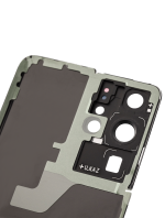 Samsung Galaxy S21 Ultra İle Uyumlu Arka Kapak Camı Kamera Lensiyle  (Aftermarket Plus) (Phantom Siyah) - Görsel 5