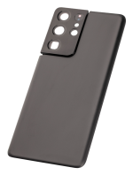 Samsung Galaxy S21 Ultra İle Uyumlu Arka Kapak Camı Kamera Lensiyle  (Aftermarket Plus) (Phantom Siyah) - Görsel 7