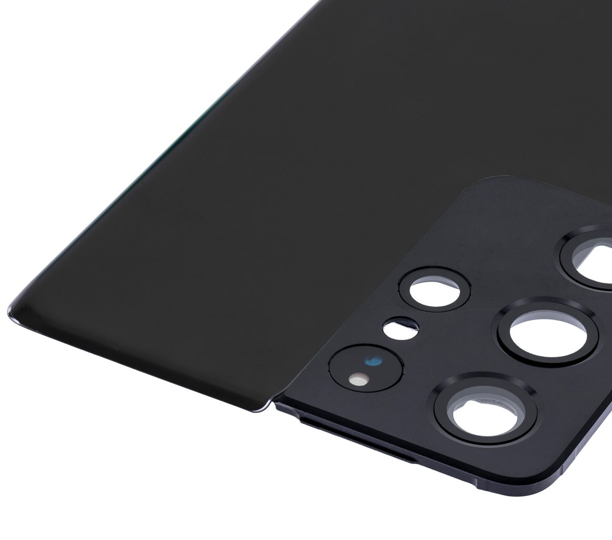 Samsung Galaxy S21 Ultra İle Uyumlu Arka Kapak Camı Kamera Lensiyle  (Aftermarket Plus) (Phantom Siyah) - Görsel 9