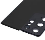Samsung Galaxy S21 Ultra İle Uyumlu Arka Kapak Camı Kamera Lensiyle  (Aftermarket Plus) (Phantom Siyah) - Görsel 9