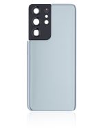 Samsung Galaxy S21 Ultra İle Uyumlu Arka Kapak Camı Kamera Lensiyle  (Aftermarket Plus) (Phantom Titanium) - Görsel 3