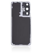 Samsung Galaxy S21 Ultra İle Uyumlu Arka Kapak Camı Kamera Lensiyle  (Aftermarket Plus) (Phantom Titanium) - Görsel 4