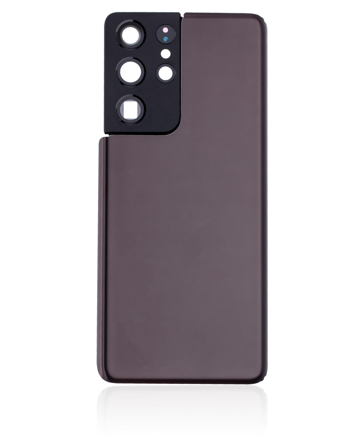 Samsung Galaxy S21 Ultra İle Uyumlu Arka Kapak Camı Kamera Lensiyle  (Hayalet Kahverengi) - Görsel 3