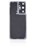 Samsung Galaxy S21 Ultra İle Uyumlu Arka Kapak Camı Kamera Lensiyle  (Hayalet Kahverengi) - Görsel 4