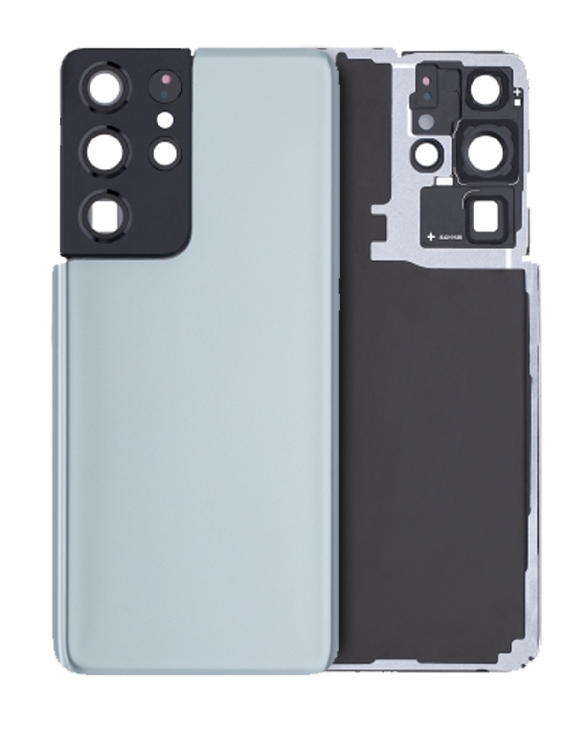 Samsung Galaxy S21 Ultra İle Uyumlu Arka Kapak Camı Kamera Lensiyle (Servis Paketi) (Phantom Titanium)