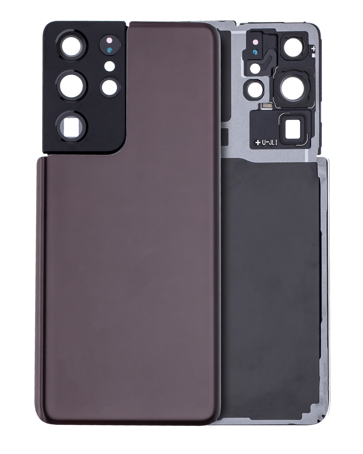 Samsung Galaxy S21 Ultra İle Uyumlu Arka Kapak Camı Kamera Lensiyle Uyumlu (Servis Paketi) (Phantom Kahverengi)