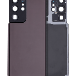 Samsung Galaxy S21 Ultra İle Uyumlu Arka Kapak Camı Kamera Lensiyle Uyumlu (Servis Paketi) (Phantom Kahverengi)