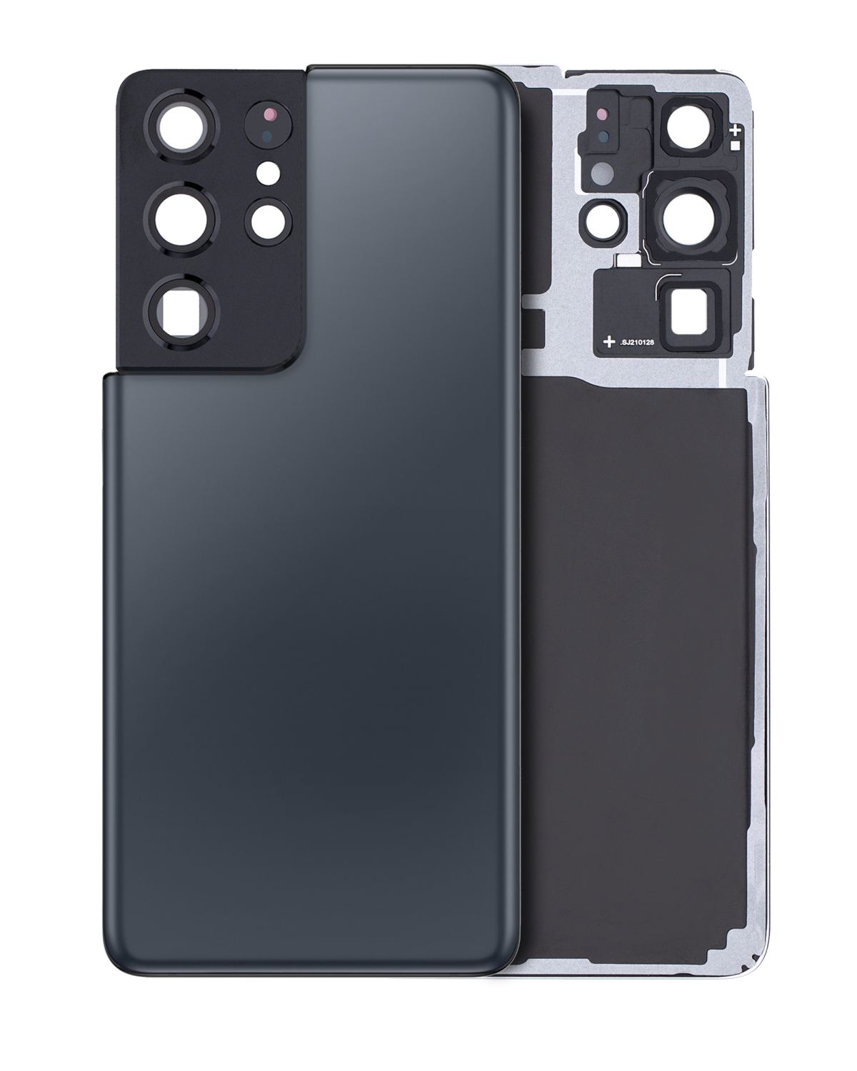 Samsung Galaxy S21 Ultra İle Uyumlu Arka Kapak Camı Kamera Lensiyle Uyumlu (Servis Paketi) (Phantom Navy)