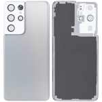 Samsung Galaxy S21 Ultra İle Uyumlu Arka Kapak Camı Kamera Lensiyle Uyumlu (Servis Paketi) (Phantom Silver) - Görsel 2