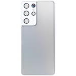 Samsung Galaxy S21 Ultra İle Uyumlu Arka Kapak Camı Kamera Lensiyle Uyumlu (Servis Paketi) (Phantom Silver) - Görsel 3