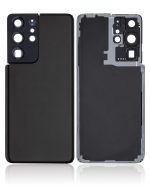 Samsung Galaxy S21 Ultra İle Uyumlu Arka Kapak Camı Kamera Lensiyle Uyumlu (Servis Paketi) (Phantom Siyah) - Görsel 2