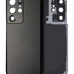Samsung Galaxy S21 Ultra İle Uyumlu Arka Kapak Camı Kamera Lensiyle Uyumlu (Servis Paketi) (Phantom Siyah)
