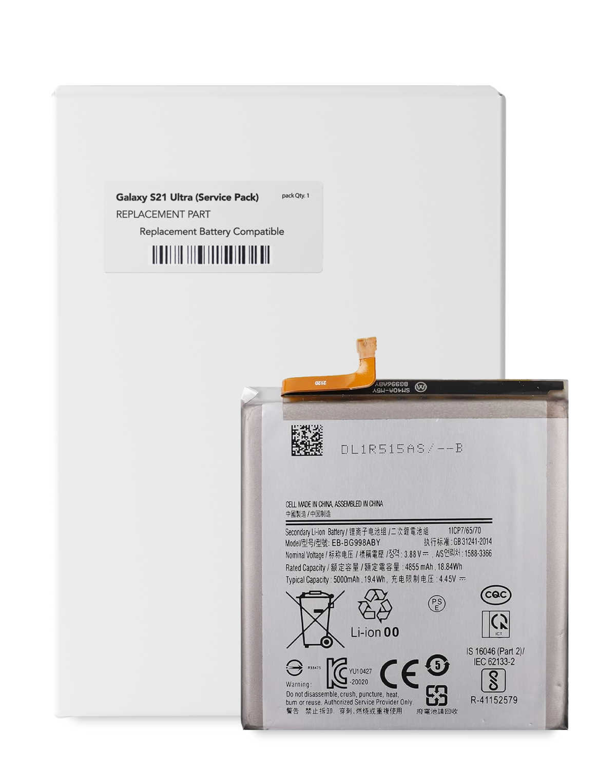 Samsung Galaxy S21 Ultra İle Uyumlu Batarya Pil (EB-BG998ABY) (Servis Paketi) - Görsel 3