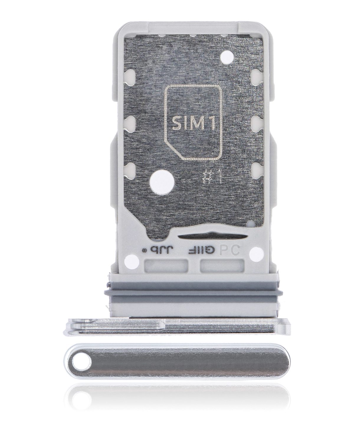 Samsung Galaxy S21 Ultra İle Uyumlu Çift Sim Kart Tepsisi (Phantom Silver) - Görsel 3
