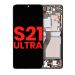 Samsung Galaxy S21 Ultra İle Uyumlu İçin Çerçeveli ekran 5G (Aftermarket Plus) (Phantom Black)