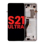 Samsung Galaxy S21 Ultra İle Uyumlu İçin Çerçeveli ekran 5G (Aftermarket Plus) (Phantom Silver) - Görsel 2