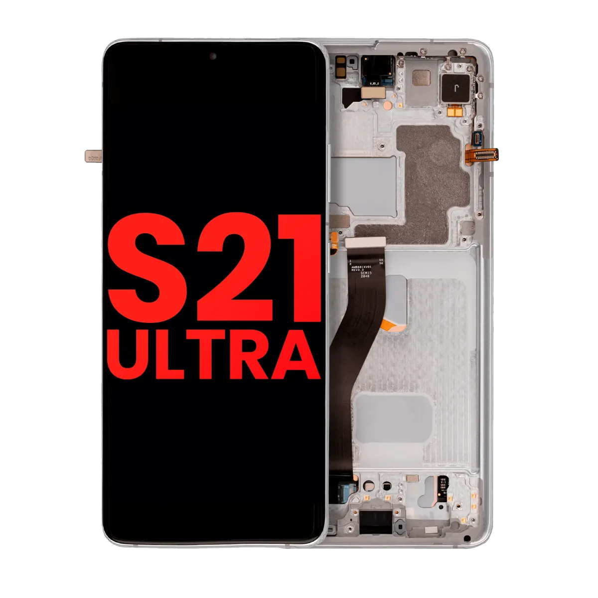 Samsung Galaxy S21 Ultra İle Uyumlu İçin Çerçeveli ekran 5G (Aftermarket Plus) (Phantom Silver)