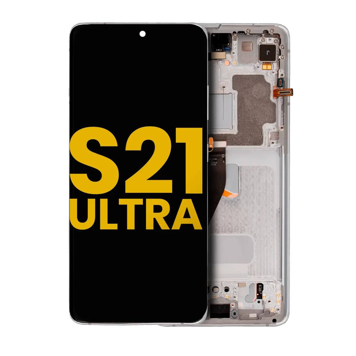 Samsung Galaxy S21 Ultra İle Uyumlu İçin Çerçeveli ekran 5G Orijinal (Phantom Silver)  Orijinal Ekranı - Görsel 2