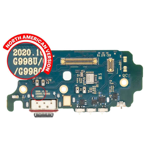 Samsung Galaxy S21 Ultra İle Uyumlu Kart Okuyuculu Şarj Portu Kartı (G998U) (ABD Sürümü) (Premium)
