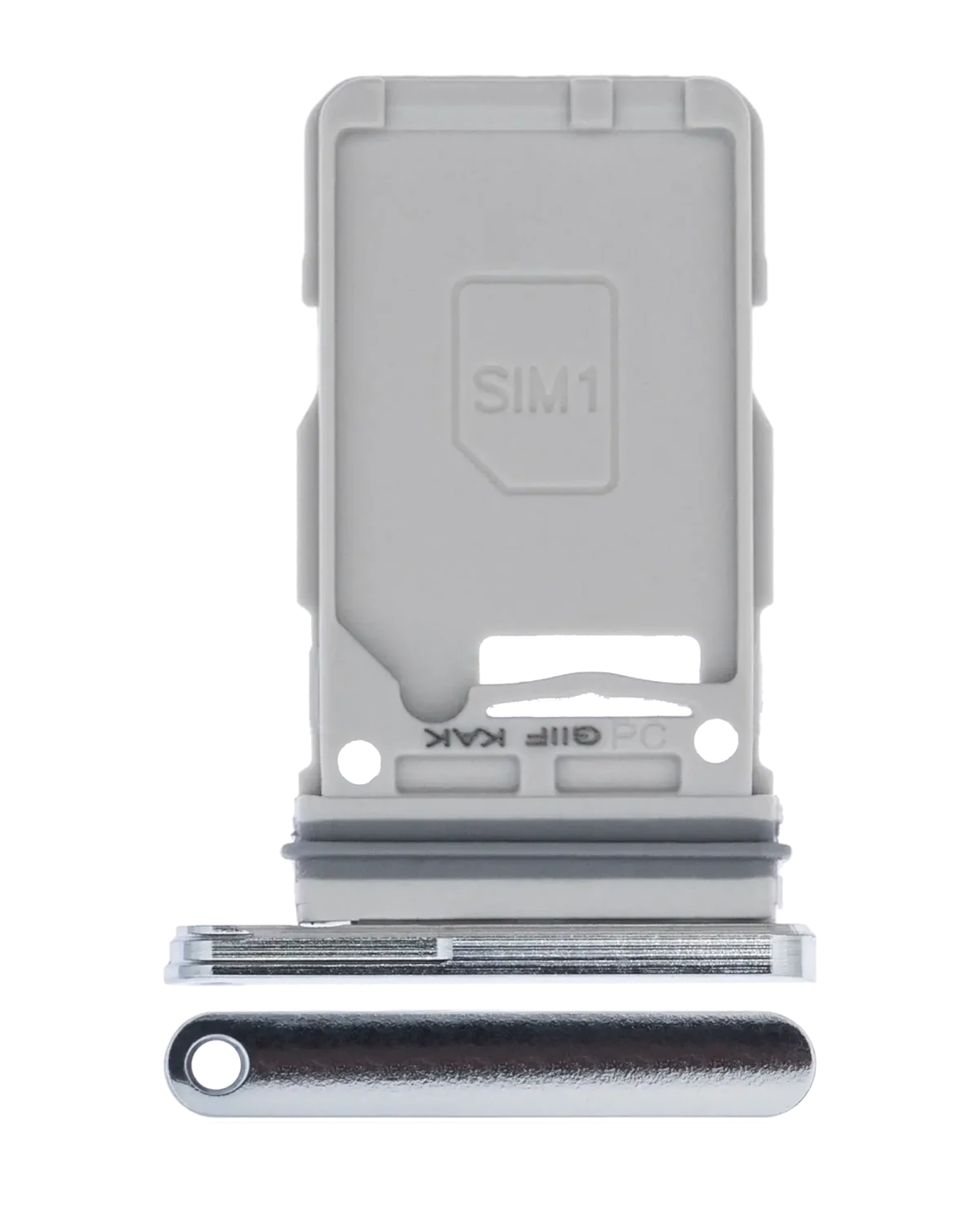 Samsung Galaxy S21 Ultra İle Uyumlu Tek Sim Kart Tepsisi (Phantom Silver) - Görsel 4