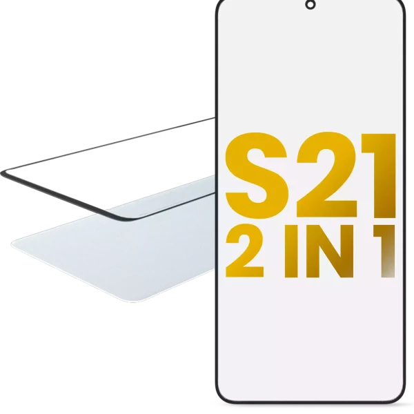 Samsung Galaxy S21 ile İle Uyumlu Uyumlu OCA Önceden Kurulu 2'si 1 Arada Ön Cam