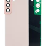 Samsung Galaxy S22 5G İle Uyumlu Arka Kapak Camı Kamera Lensiyle (Kullanılmış OEM Çekme: Sınıf A) (Pembe Altın)