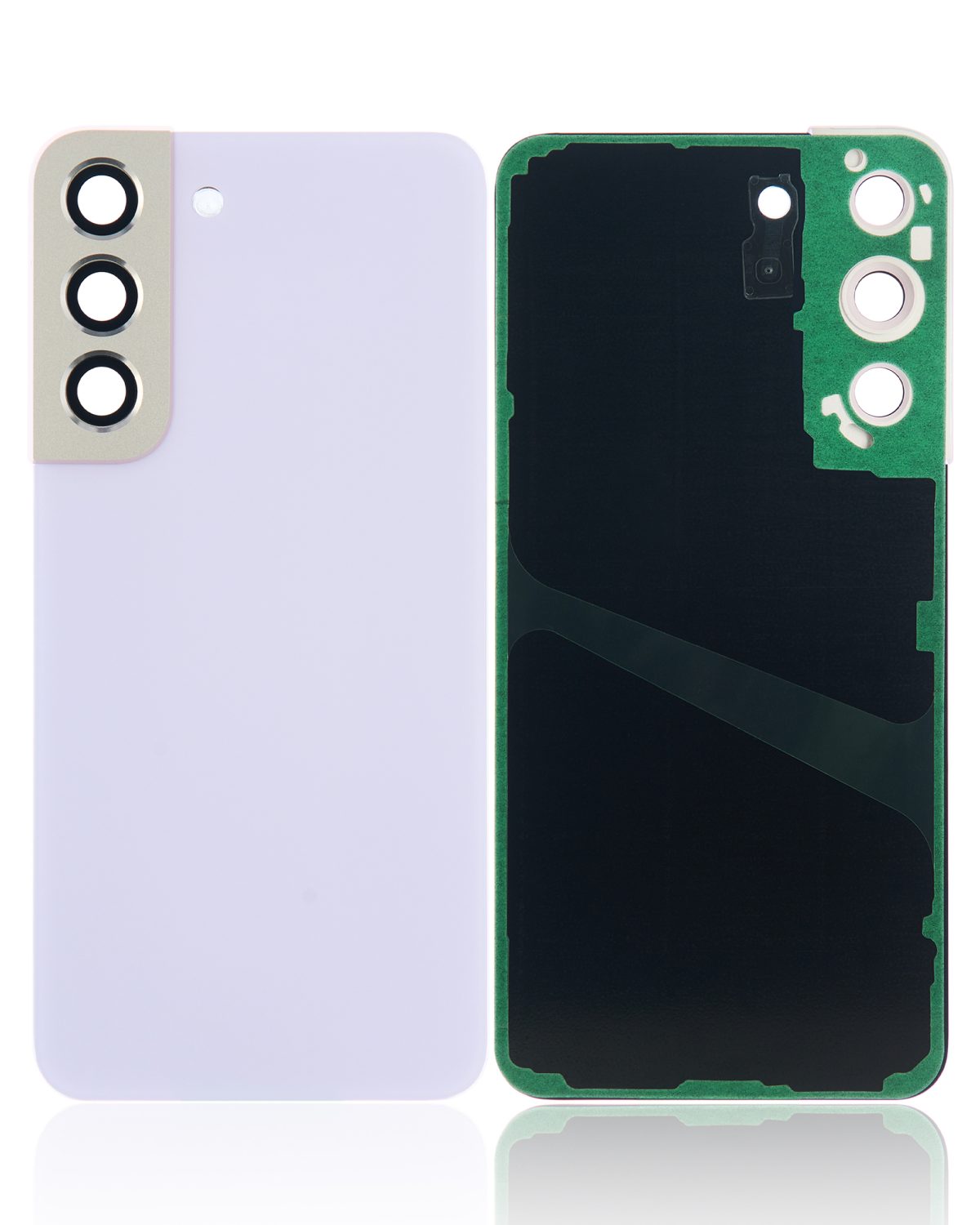 Samsung Galaxy S22 5G İle Uyumlu Arka Kapak Camı Kamera Lensiyle  (Menekşe) - Görsel 2