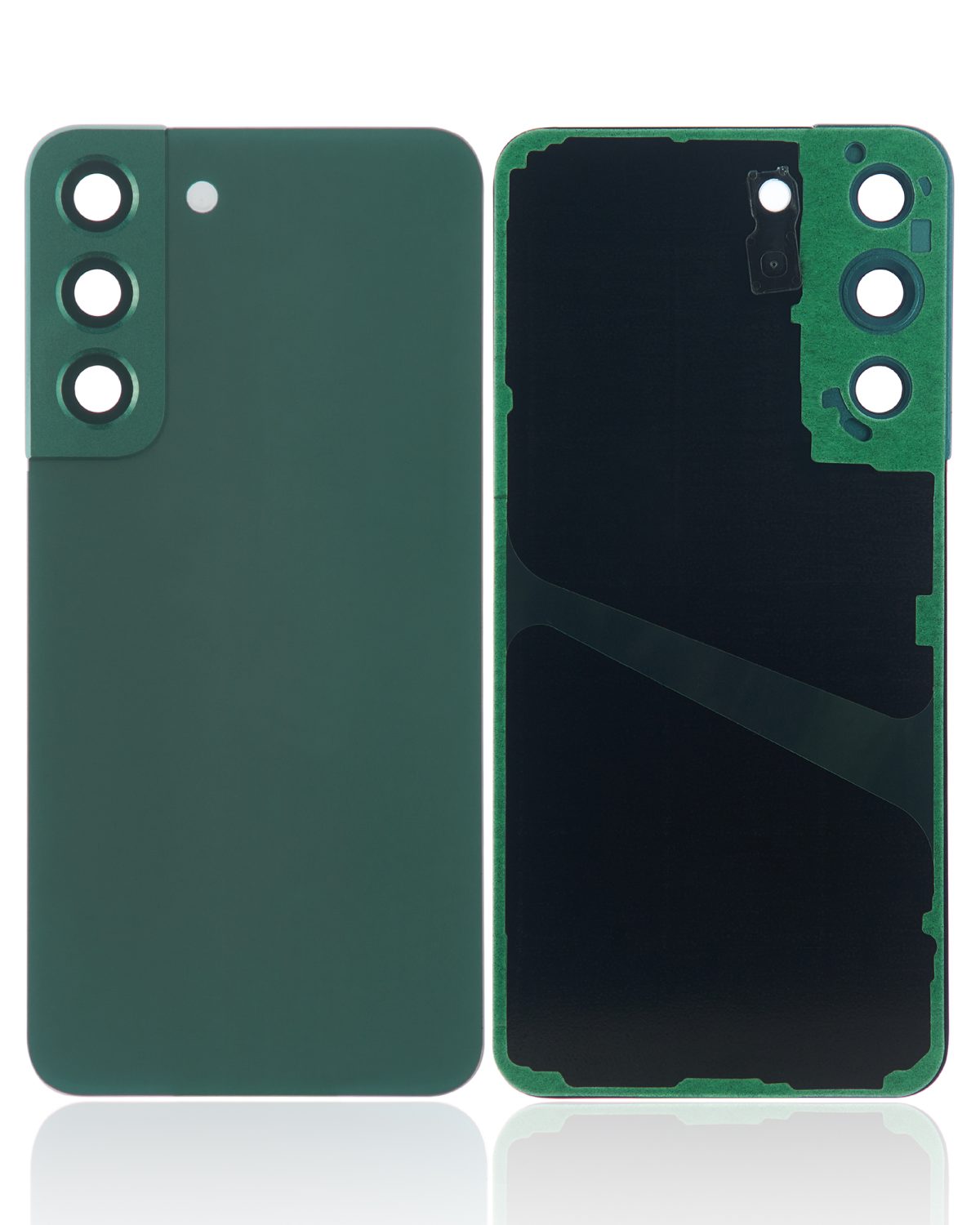 Samsung Galaxy S22 5G İle Uyumlu Arka Kapak Camı Kamera Lensiyle  (Yeşil) - Görsel 2